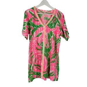 Lilly Pulitzer Banta Coverup Tiki Pink Sneaky Tiki size Small
